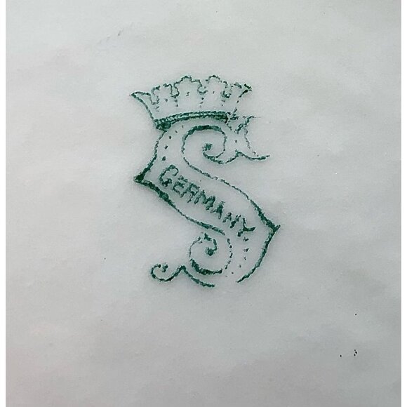 Antique K Steinmann German Porcelain Floral Dish Pink Roses Scalloped Edges - Picture 9 of 10